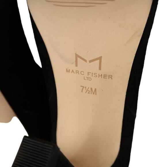 Marc Fisher Shoes Womens 7.5 Booties Point Toe Black Suede Classic Heeled Boots - Picture 14 of 15